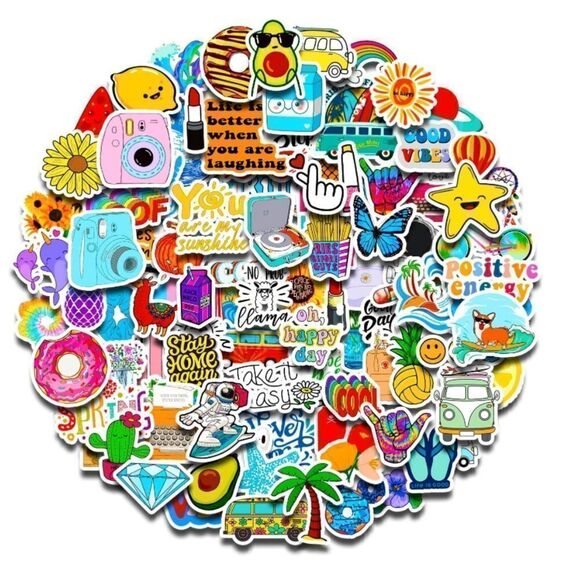 100pc Vinyl Sticker Set  - Picture 1 of 4